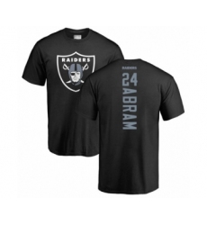 Football Oakland Raiders #24 Johnathan Abram Black Backer T-Shirt