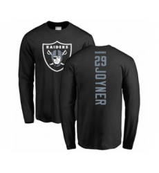 Football Oakland Raiders #29 Lamarcus Joyner Black Backer Long Sleeve T-Shirt
