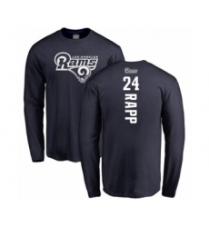 Football Los Angeles Rams #24 Taylor Rapp Navy Blue Backer Long Sleeve T-Shirt