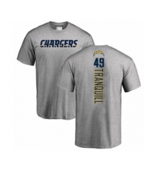 Football Los Angeles Chargers #49 Drue Tranquill Ash Backer T-Shirt