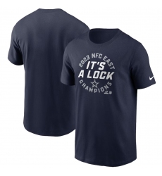 Men's Dallas Cowboys Navy 2023 NFC East Division Champions Locker Room Trophy Collection T-Shirt