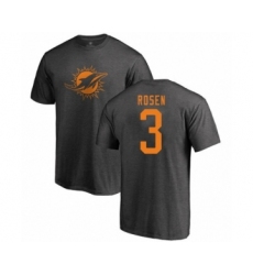 Football Miami Dolphins #3 Josh Rosen Ash One Color T-Shirt