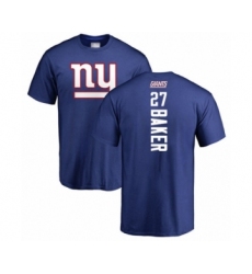 Football New York Giants #27 Deandre Baker Royal Blue Backer T-Shirt