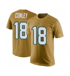 Football Men's Jacksonville Jaguars #18 Chris Conley Gold Rush Pride Name & Number T-Shir