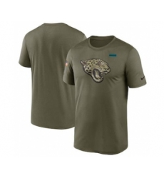 Men's Jacksonville Jaguars Football Olive 2021 Salute To Service Legend Performance T-Shirt