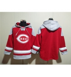 Men's Cincinnati Reds Blank Red Ageless Must-Have Lace-Up Pullover Hoodie