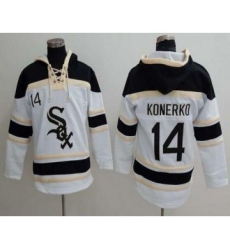 Men's Chicago White Sox #14 Paul Konerko Retired White Baseball MLB Hoodie