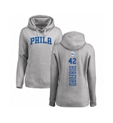 Basketball Women's Philadelphia 76ers #42 Al Horford Ash Backer Pullover Hoodie