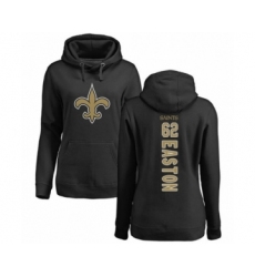 Football Women's New Orleans Saints #62 Nick Easton Black Backer Pullover Hoodie