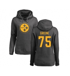 Football Women's Pittsburgh Steelers #75 Joe Greene Ash One Color Pullover Hoodie