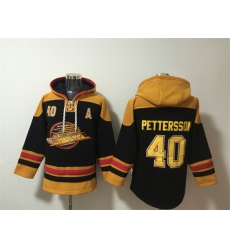 Men's Vancouver Canucks #40 Elias Pettersson Green Ageless Must-Have Lace-Up Pullover Hoodie