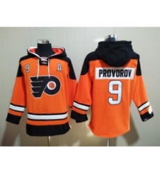 Men's Philadelphia Flyers #9 Ivan Provoro Orange Ageless Must-Have Lace-Up Pullover Hoodie