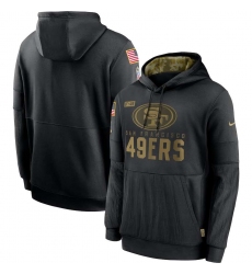 Men's NFL San Francisco 49ers 2020 Salute To Service Black Pullover Hoodie