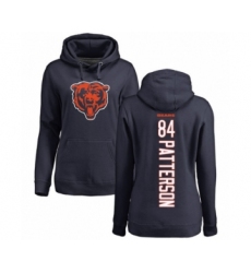 Football Women's Chicago Bears #84 Cordarrelle Patterson Navy Blue Backer Pullover Hoodie