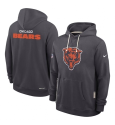 Men's Chicago Bears Anthracite Sideline Standard Issue Initial Home Dri-FIT Pullover Hoodie