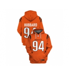 Men's Cincinnati Bengals #94 Sam Hubbard 2021 Orange Pullover Football Hoodie