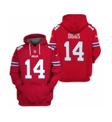 Men's Buffalo Bills #14 Stefon Diggs 2021 Red Pullover Football Hoodie