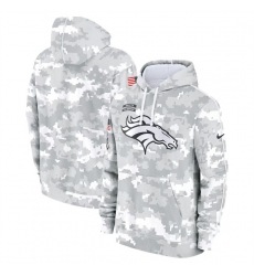 Men's Denver Broncos 2024 Arctic Camo Salute To Service Club Fleece Pullover Hoodie