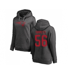 Football Women's New England Patriots #56 Andre Tippett Ash One Color Pullover Hoodie