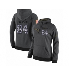 Football Women's New England Patriots #84 Benjamin Watson Stitched Black Anthracite Salute to Service Player Performance Hoodie