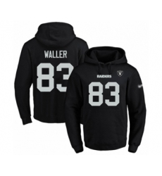 Football Men's Oakland Raiders #83 Darren Waller Black Name & Number Pullover Hoodie