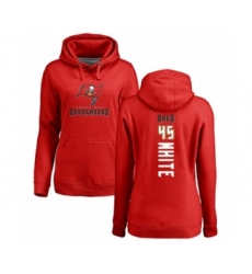 Football Women's Tampa Bay Buccaneers #45 Devin White Red Backer Pullover Hoodie