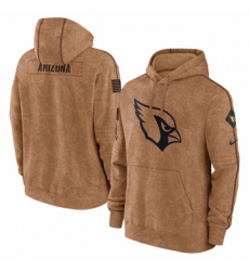 Men's Arizona Cardinals Nike Brown 2023 Salute To Service Club Pullover Hoodie