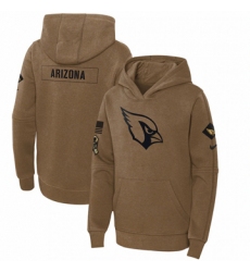 Youth Arizona Cardinals Nike Brown 2023 Salute to Service Club Fleece Pullover Hoodie