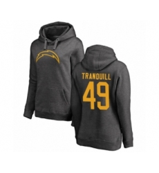 Football Women's Los Angeles Chargers #49 Drue Tranquill Ash One Color Pullover Hoodie