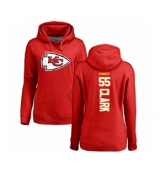 Football Women's Kansas City Chiefs #55 Frank Clark Red Backer Pullover Hoodie