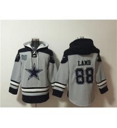 Men's Dallas Cowboys #88 CeeDee Lamb Gray Ageless Must-Have Lace-Up Pullover Hoodie