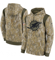 Men's Miami Dolphins Nike Camo 2021 Salute To Service Performance Pullover Hoodie