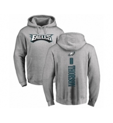 Philadelphia Eagles #8 Clayton Thorson Ash Backer Pullover Hoodie