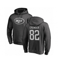 Football New York Jets #82 Jamison Crowder Ash One Color Pullover Hoodie