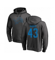Football Detroit Lions #43 Will Harris Ash One Color Pullover Hoodie