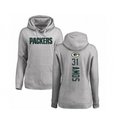 Football Women's Green Bay Packers #31 Adrian Amos Ash Backer Hoodie