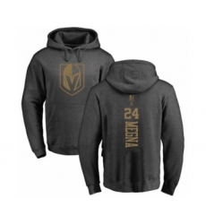 Hockey Vegas Golden Knights #24 Jaycob Megna Charcoal One Color Backer Pullover Hoodie