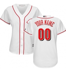 Women's Cincinnati Reds Majestic White Home Cool Base Custom Jersey