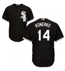 Men's Majestic Chicago White Sox #14 Paul Konerko Replica Black Alternate Home Cool Base MLB Jersey