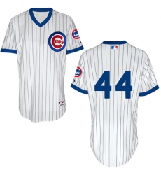 Men's Majestic Chicago Cubs #44 Anthony Rizzo Authentic White 1988 Turn Back The Clock MLB Jersey