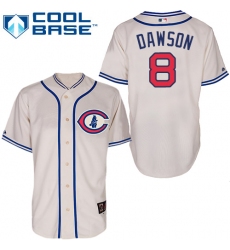 Men's Majestic Chicago Cubs #8 Andre Dawson Authentic Cream 1929 Turn Back The Clock MLB Jersey
