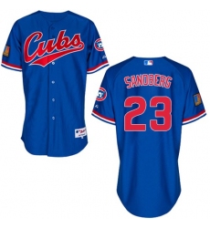 Men's Majestic Chicago Cubs #23 Ryne Sandberg Replica Royal Blue 1994 Turn Back The Clock MLB Jersey