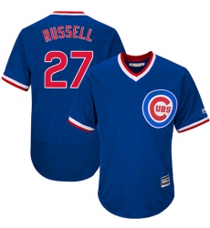Men's Majestic Chicago Cubs #27 Addison Russell Royal Blue Flexbase Authentic Collection Cooperstown MLB Jersey
