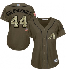 Women's Majestic Arizona Diamondbacks #44 Paul Goldschmidt Replica Green Salute to Service MLB Jersey