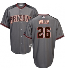 Men's Majestic Arizona Diamondbacks #26 Shelby Miller Authentic Grey Road Cool Base MLB Jersey