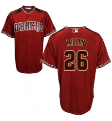 Men's Majestic Arizona Diamondbacks #26 Shelby Miller Authentic Red Alternate Cool Base MLB Jersey