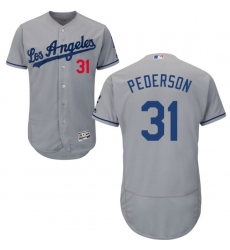 Men's Majestic Los Angeles Dodgers #31 Joc Pederson Grey Flexbase Authentic Collection MLB Jersey