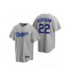 Men's Los Angeles Dodgers #22 Clayton Kershaw Nike Gray Replica Alternate Jersey