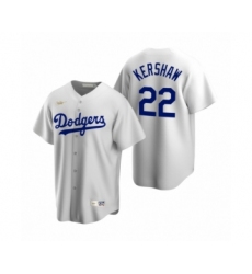 Men's Los Angeles Dodgers #22 Clayton Kershaw Nike White Cooperstown Collection Home Jersey