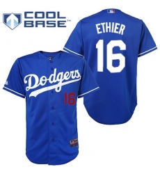 Men's Majestic Los Angeles Dodgers #16 Andre Ethier Authentic Royal Blue Cool Base MLB Jersey